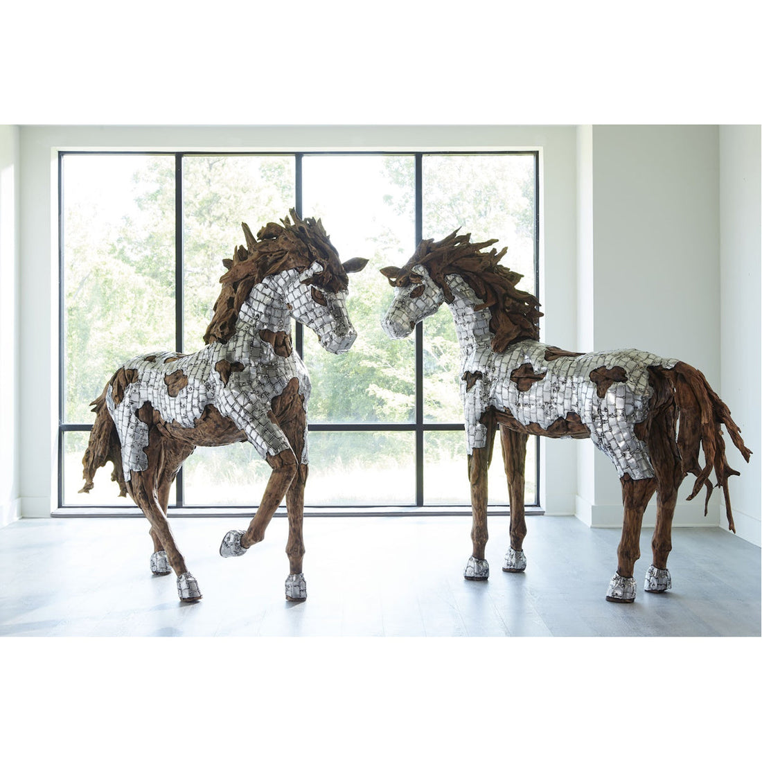 Phillips Collection Mustang Horse Armored Sculpture, Standing