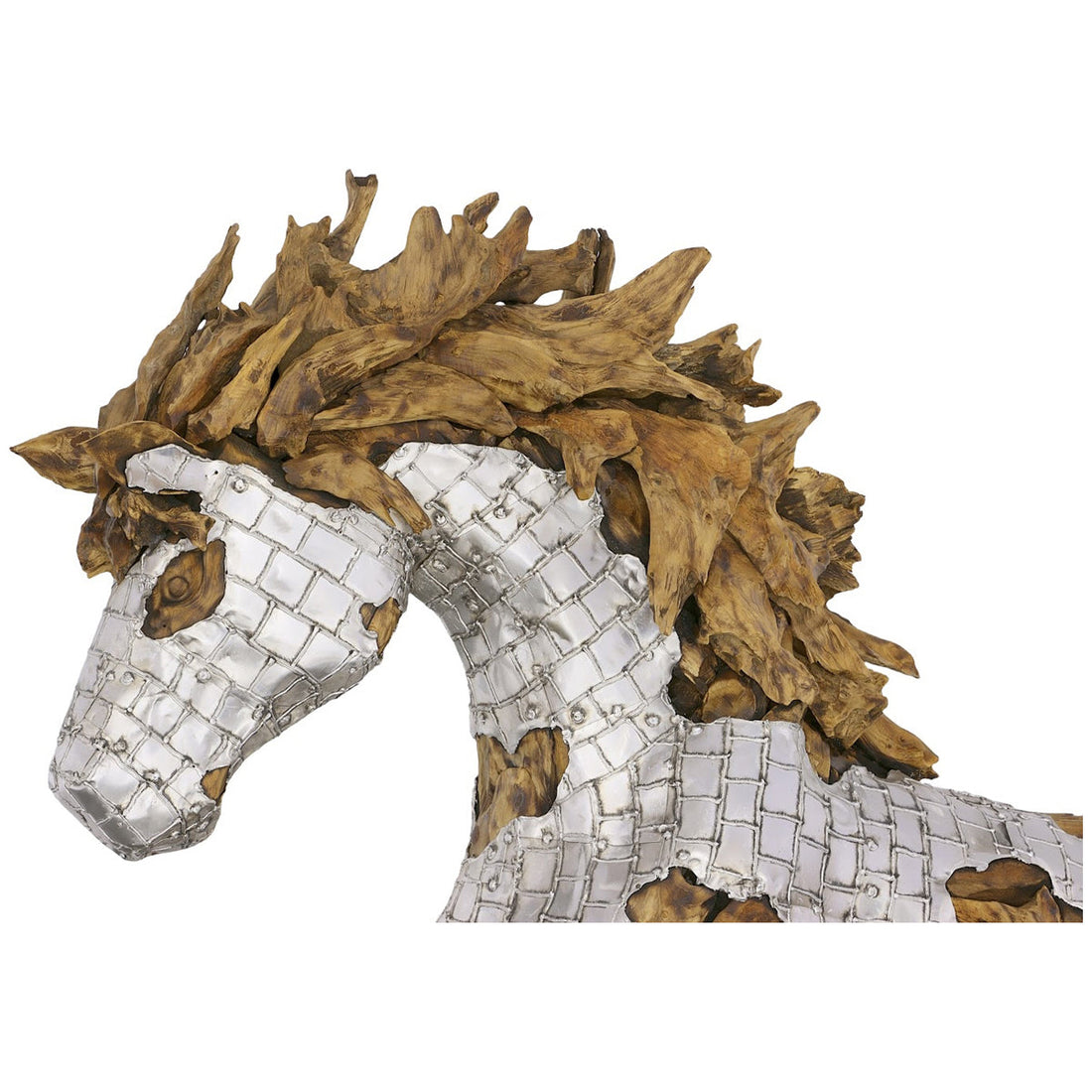 Phillips Collection Mustang Horse Armored Sculpture, Galloping