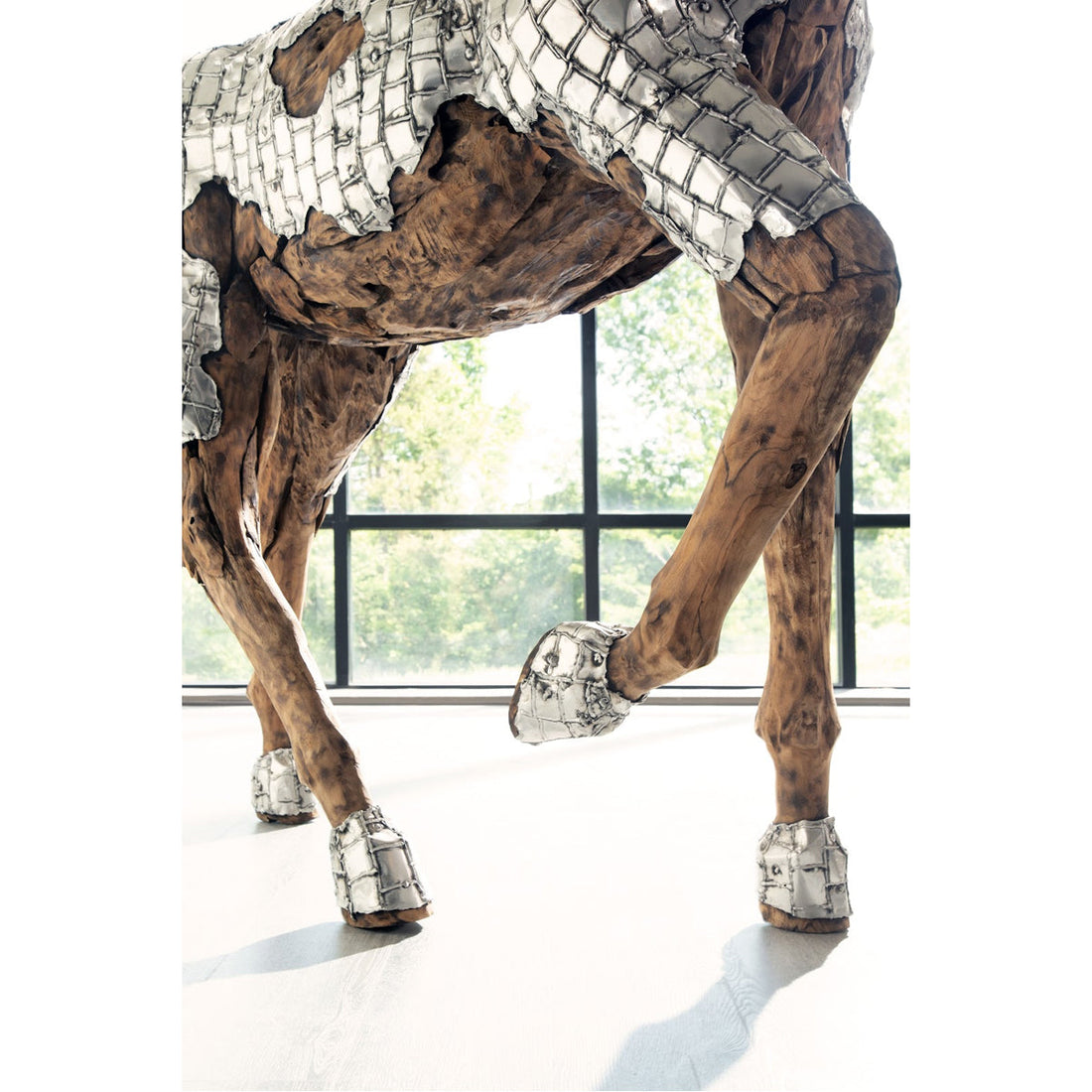 Phillips Collection Mustang Horse Armored Sculpture, Galloping