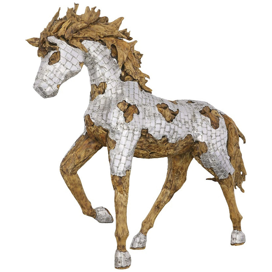 Phillips Collection Mustang Horse Armored Sculpture, Galloping