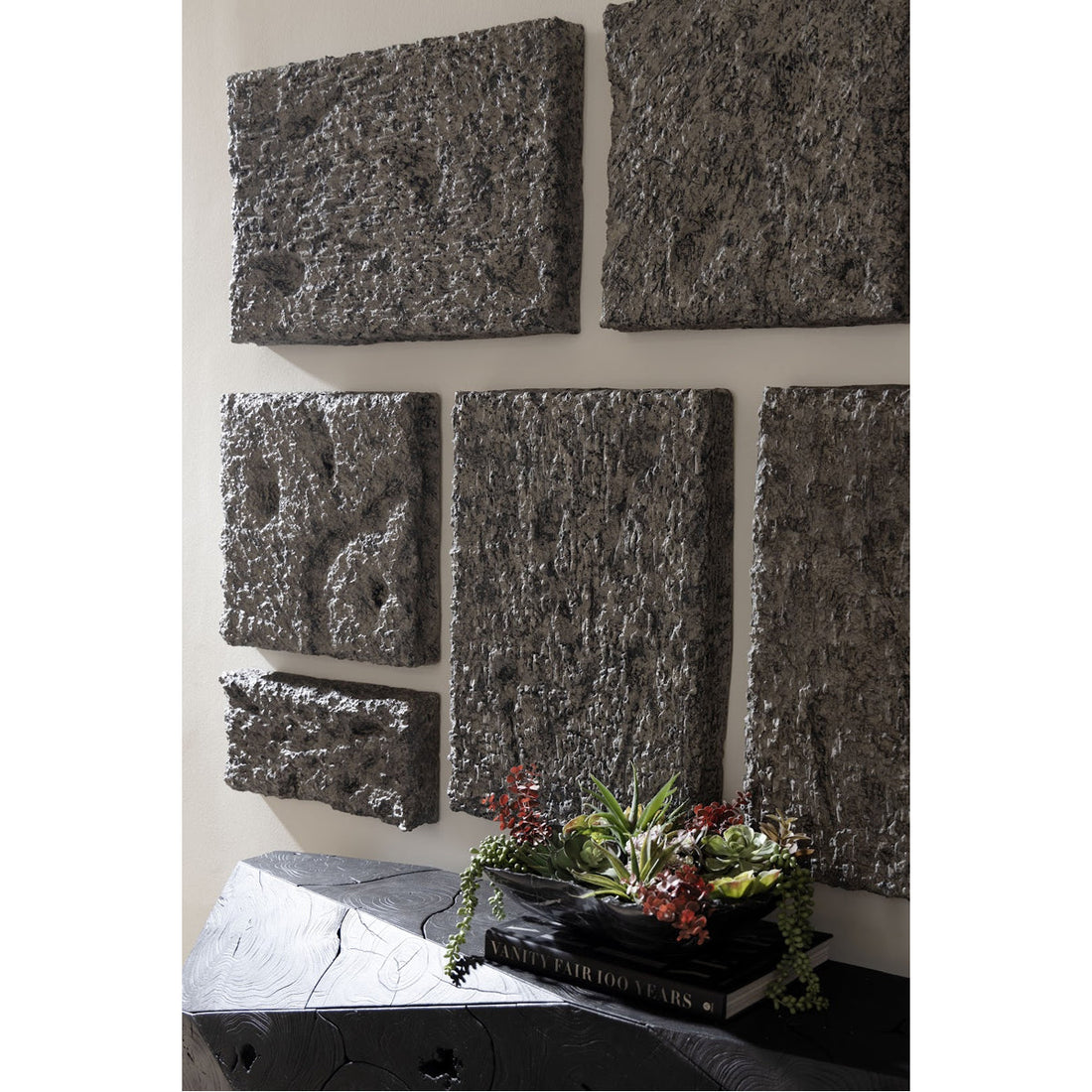 Phillips Collection Etched Rock Puzzle Outdoor Wall Tiles, 9-Piece Set