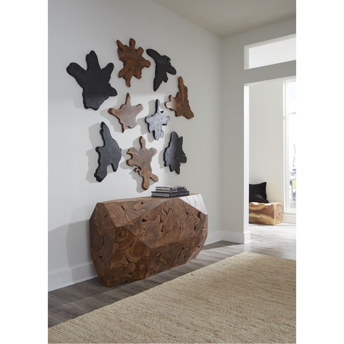 Phillips Collection Freeform Teak Medium Wall Slice - Natural