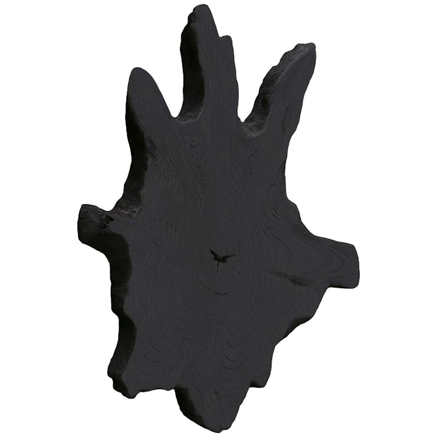 Phillips Collection Freeform Teak Medium Wall Slice - Black