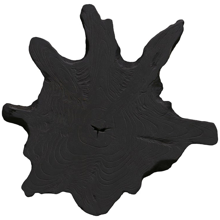 Phillips Collection Freeform Teak Medium Wall Slice - Black