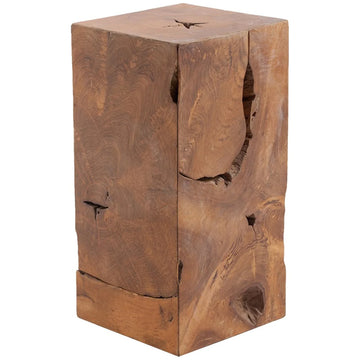 Phillips Collection Teak Slice Small Square Pedestal