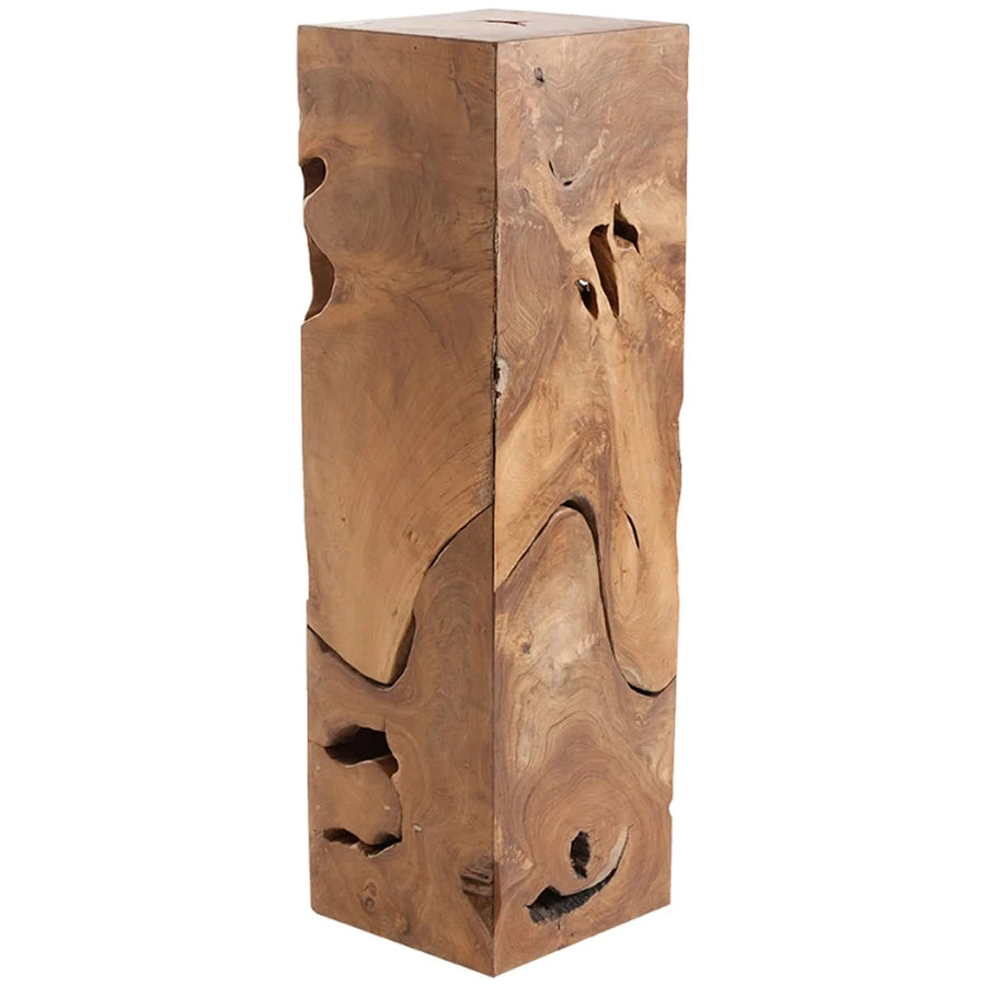 Phillips Collection Teak Slice Large Square Pedestal