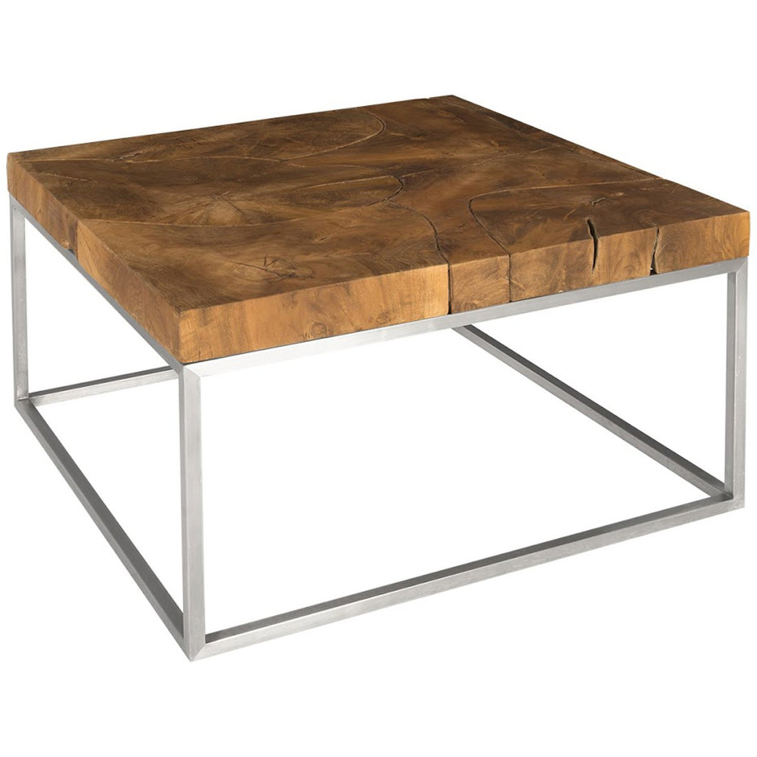 Phillips Collection Teak Puzzle Coffee Table, Square