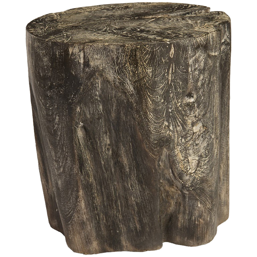 Phillips Collection Black Wash Stool - Round