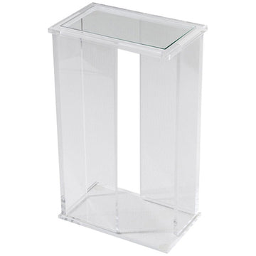 Interlude Home Mercer Rectangular Clear Drink Table