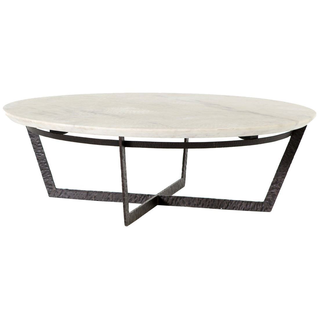 Four Hands Theory Felix Round Coffee Table, Solid Marble