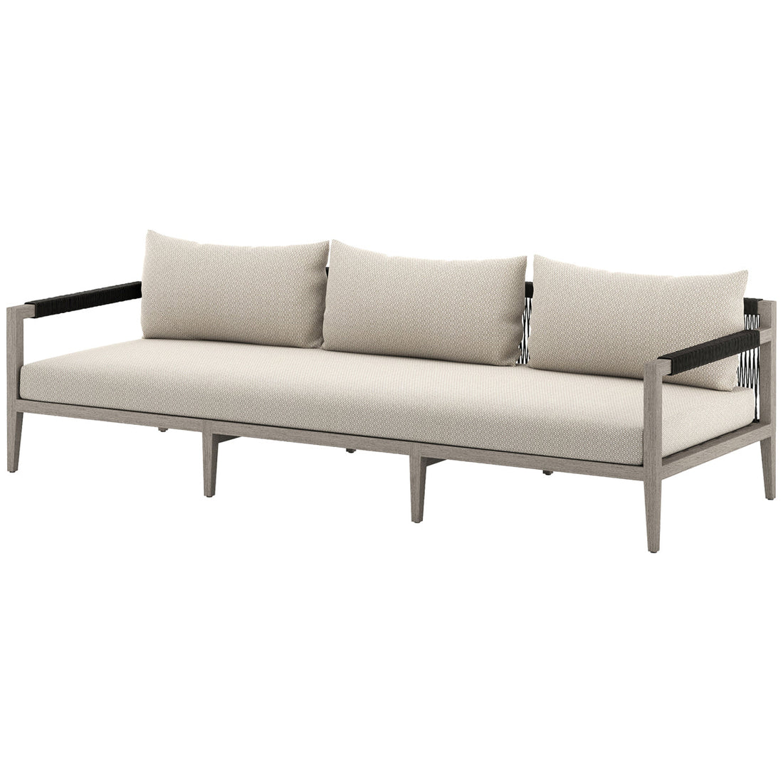 Four Hands Solano Sherwood Outdoor Sofa, Washed Brown