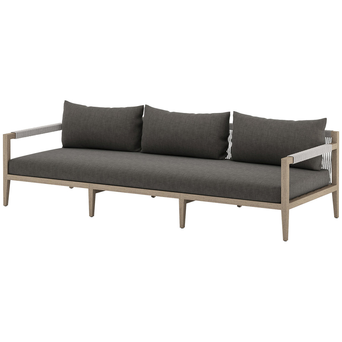 Four Hands Solano Sherwood Outdoor Sofa, Washed Brown