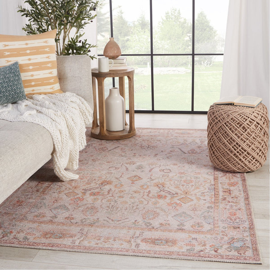 Jaipur Kindred Avin Oriental Floral Blush Cream KND11 Rug