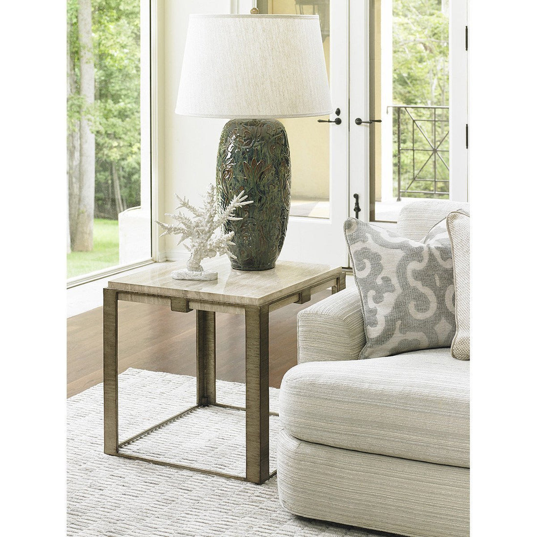 Lexington Laurel Canyon Stone Canyon Lamp Table