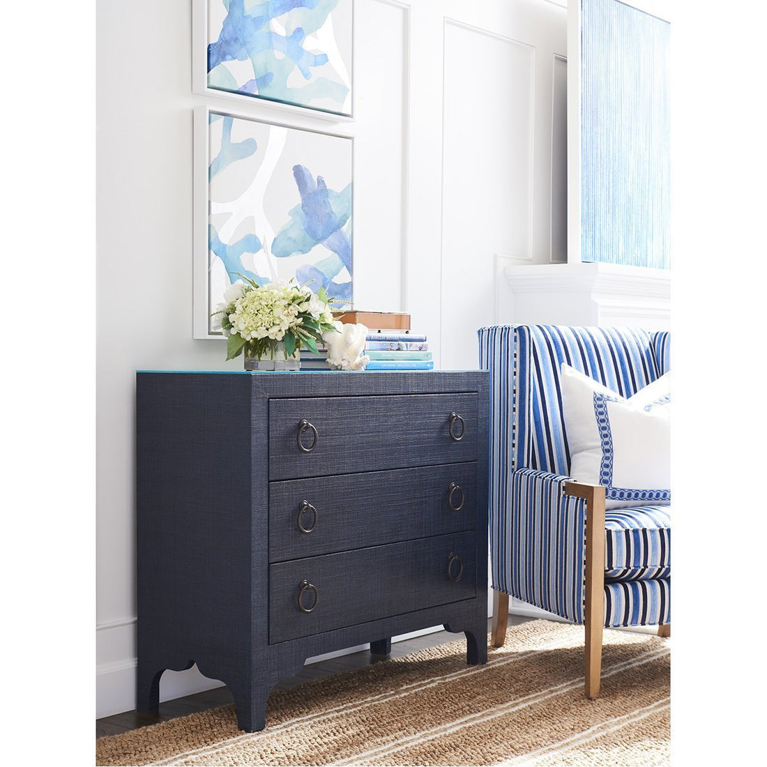 Lexington Barclay Butera Newport Balboa Island Raffia Hall Chest