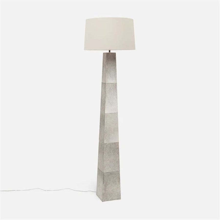 Made Goods Alumet Hair-On-Hide Tall Floor Lamp