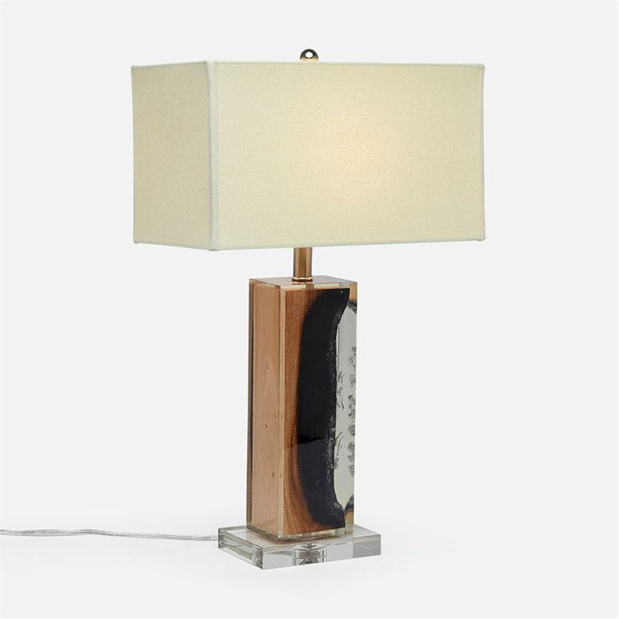 Made Goods Eskor Wood in Resin Table Lamp