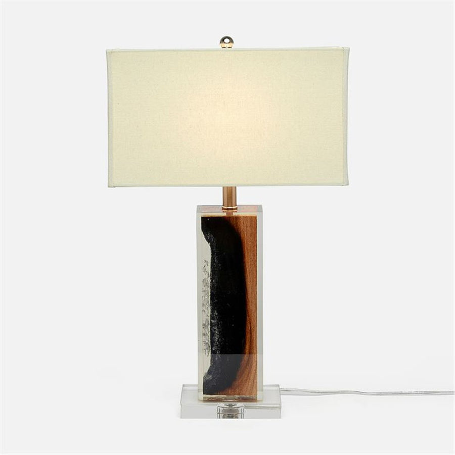 Made Goods Eskor Wood in Resin Table Lamp