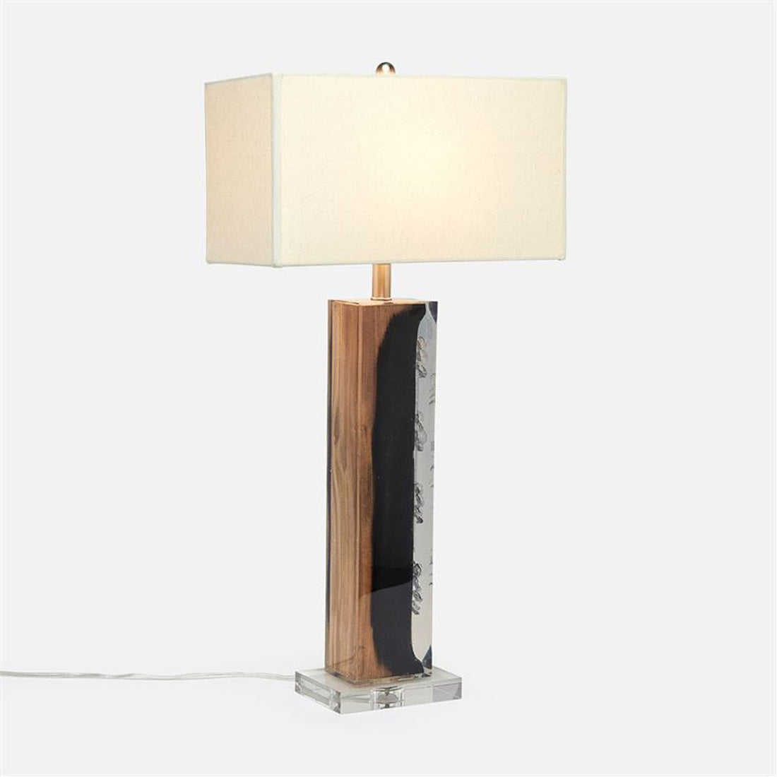 Made Goods Eskor Wood in Resin Table Lamp