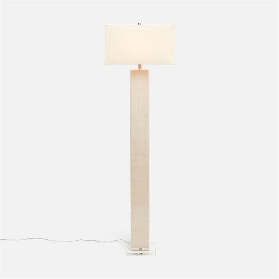 Made Goods Fabre Burlap and Resin Floor Lamp