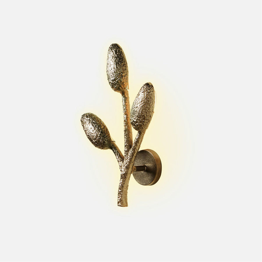 Made Goods Fiore Three Buds Metal Sconce