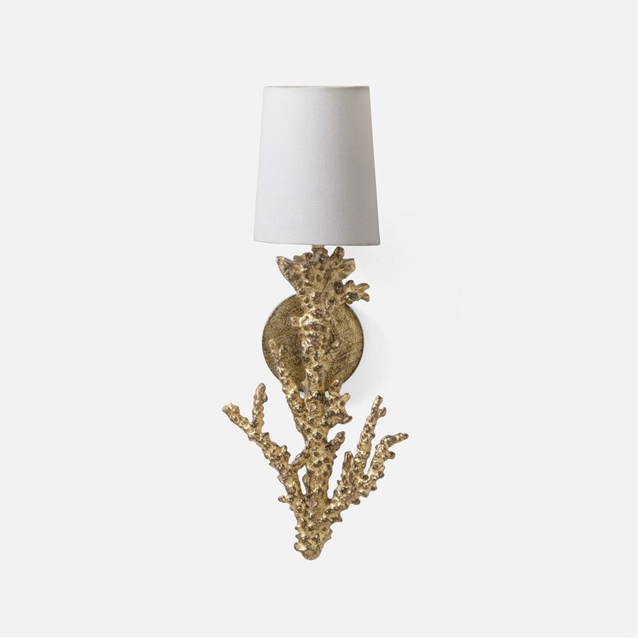 Made Goods Galilea Coral Torch Sconce with Shade