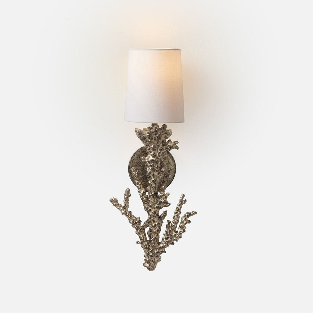 Made Goods Galilea Coral Torch Sconce with Shade