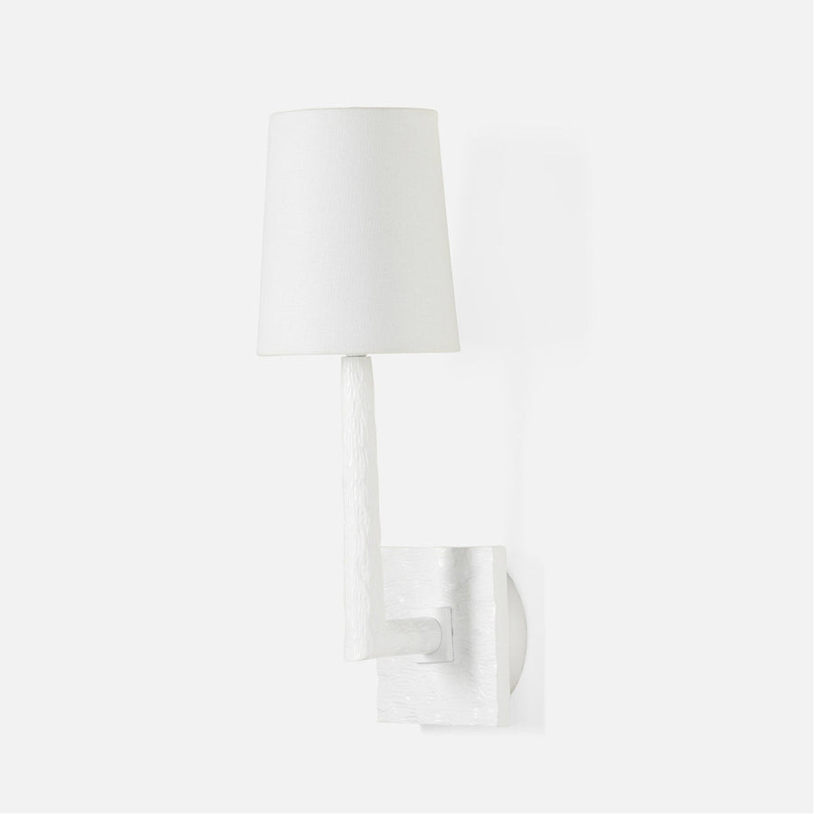 Made Goods Halton Sconce in Matte White Aluminum