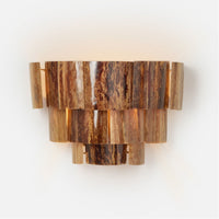 Made Goods Marjorie Tiered Banana Bark 2-Light Sconce