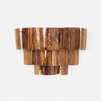 Made Goods Marjorie Tiered Banana Bark 2-Light Sconce