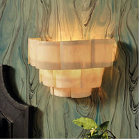 Made Goods Marjorie Tiered Banana Bark 2-Light Sconce