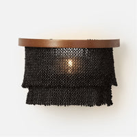 Made Goods Patricia Sconce Tiered Woven Coco Bead sconce