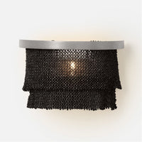 Made Goods Patricia Sconce Tiered Woven Coco Bead sconce