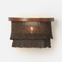 Made Goods Patricia Sconce Tiered Woven Coco Bead sconce