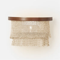 Made Goods Patricia Sconce Tiered Woven Coco Bead sconce