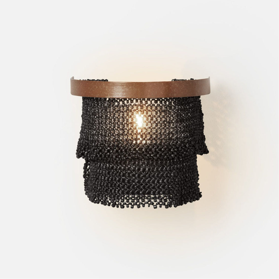 Made Goods Patricia Sconce Tiered Woven Coco Bead sconce