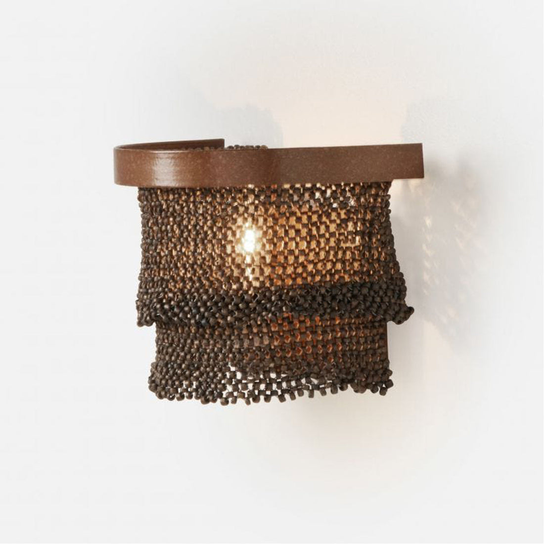 Made Goods Patricia Sconce Tiered Woven Coco Bead sconce