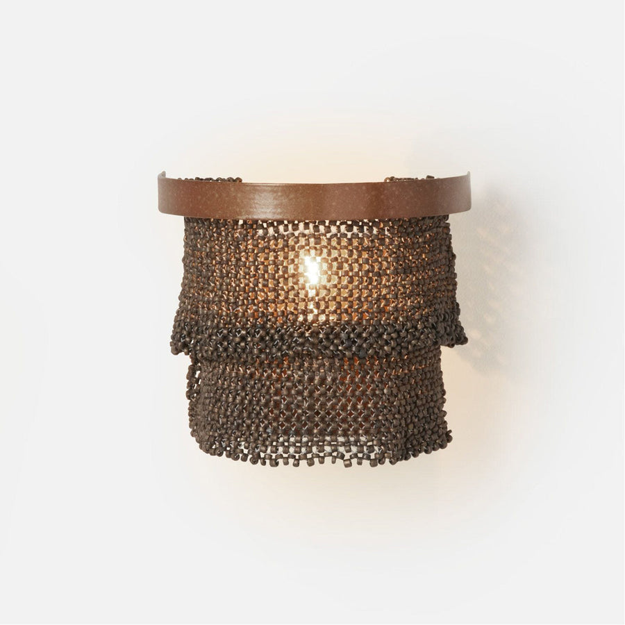 Made Goods Patricia Sconce Tiered Woven Coco Bead sconce