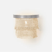 Made Goods Patricia Sconce Tiered Woven Coco Bead sconce