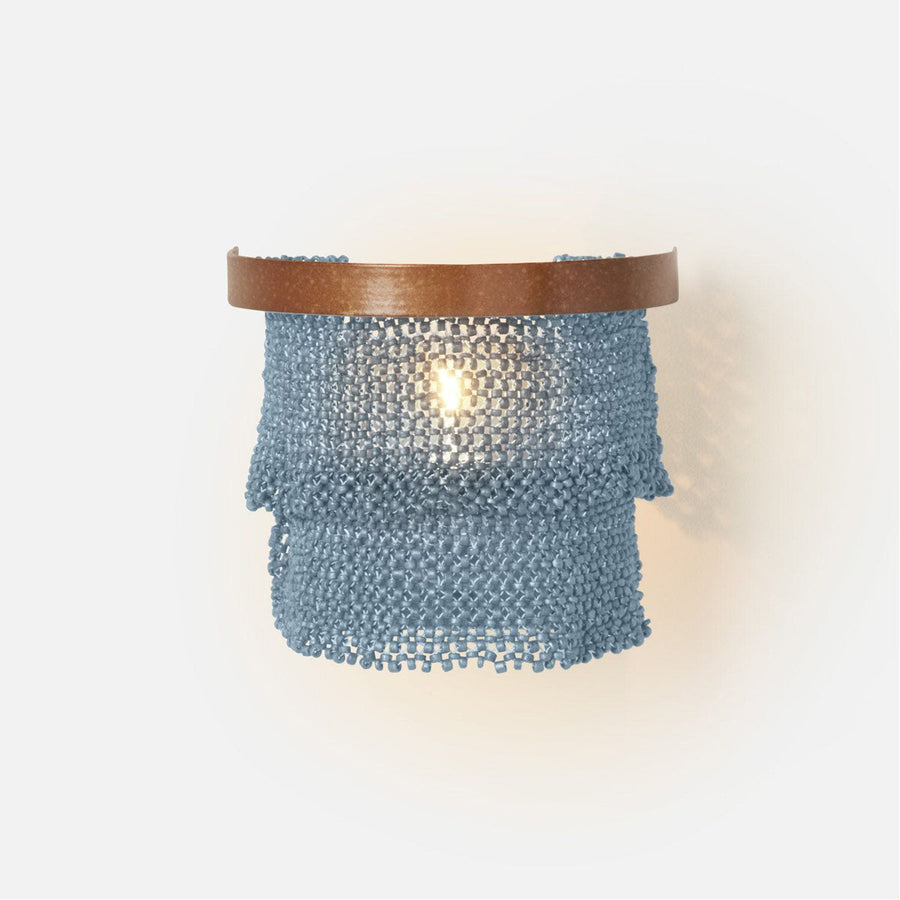 Made Goods Patricia Sconce Tiered Woven Coco Bead sconce