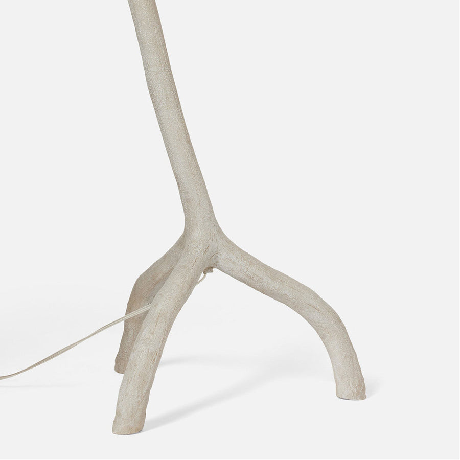 Made Goods Steffano Faux Bois Resin Arc Floor Lamp