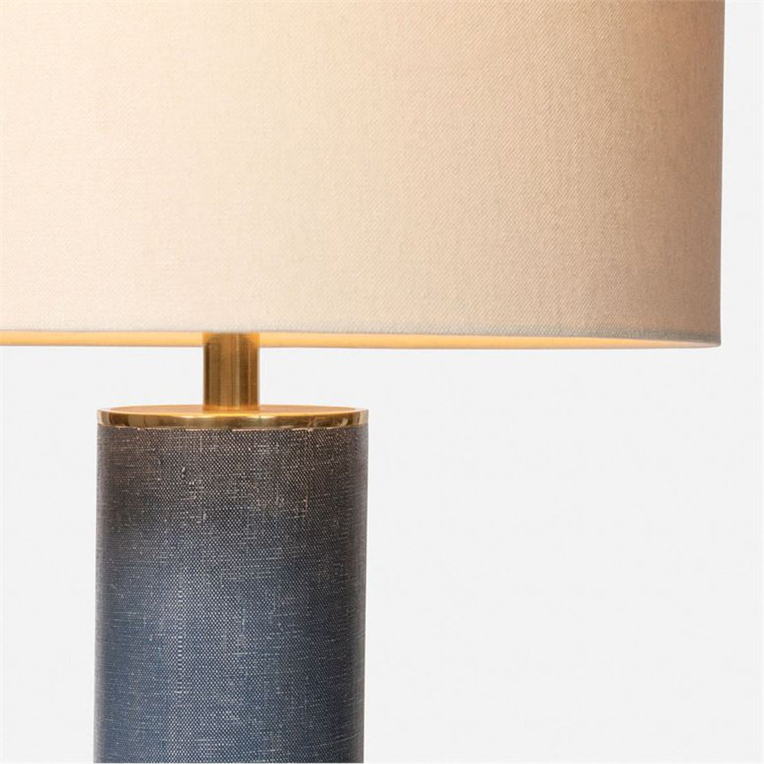 Made Goods Tavis Faux Linen Pillar Table Lamp