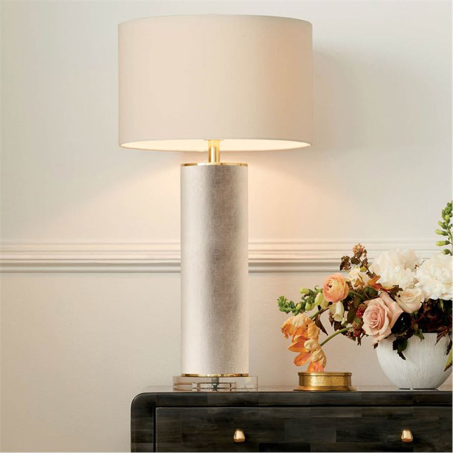 Made Goods Tavis Faux Linen Pillar Table Lamp