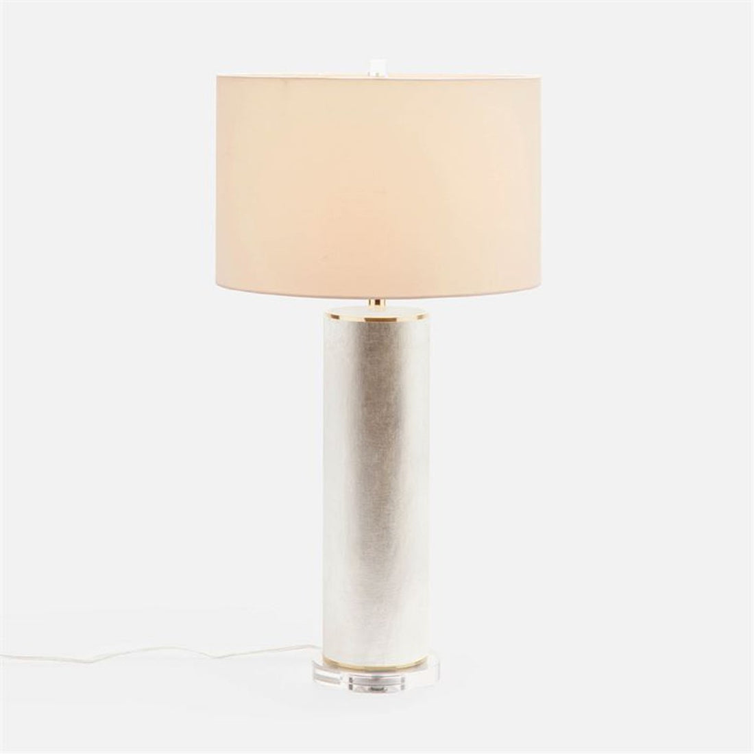 Made Goods Tavis Faux Linen Pillar Table Lamp