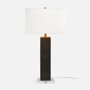 Made Goods Truman Suede-Covered Column Table Lamp