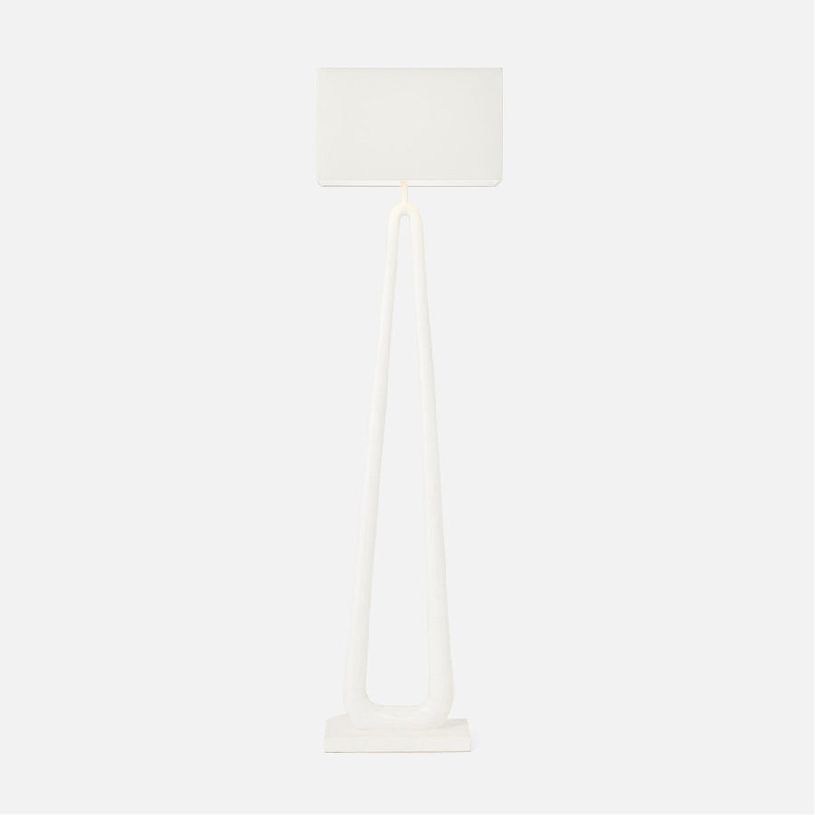 Made Goods Weldon Floor Lamp in White Stone