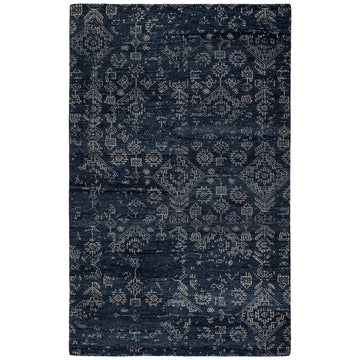 Jaipur Liberty Azuma Tribal Dark Blue Light Gray LIB10 Rug