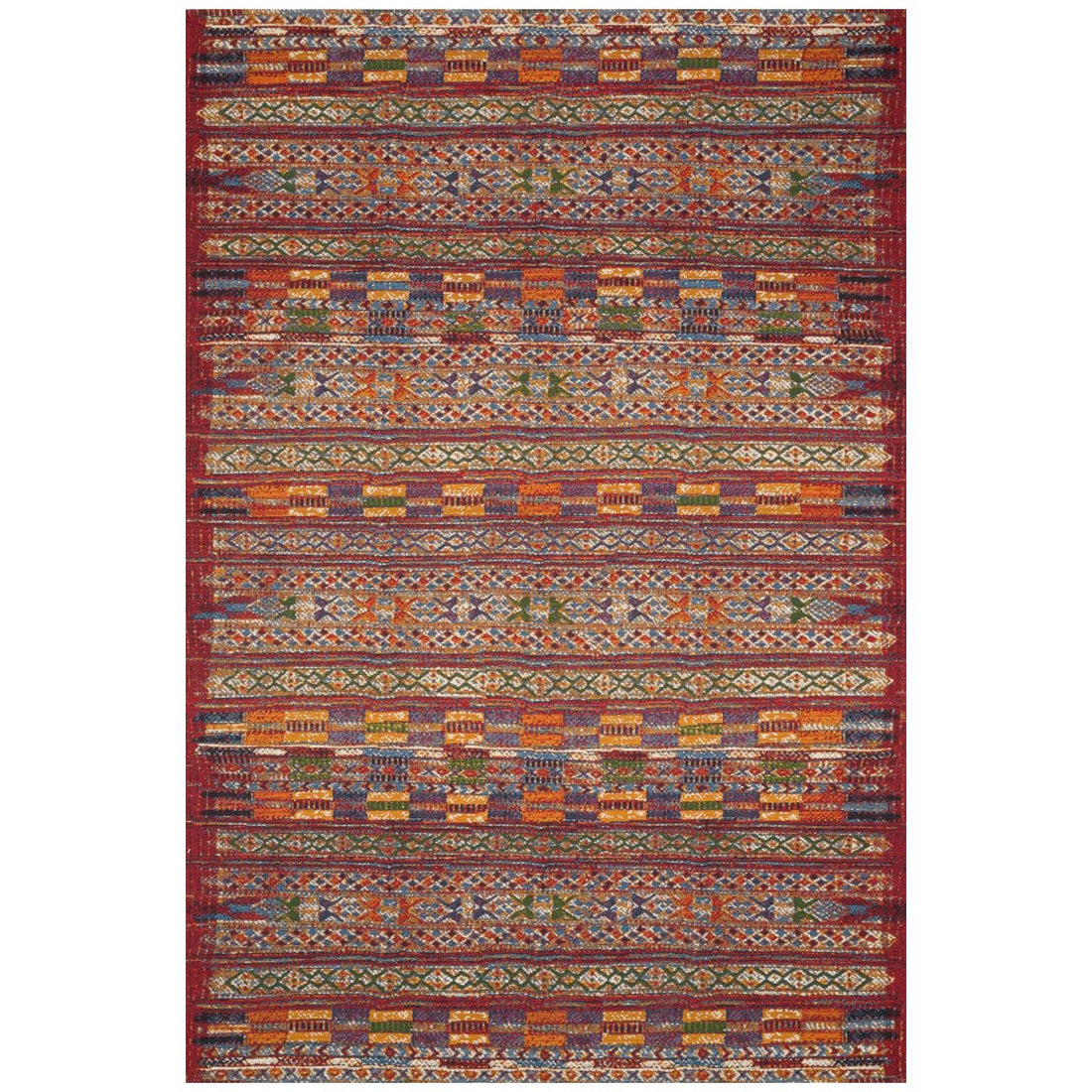 Loloi Mika MIK-09 Red Multi Power Loomed Rug