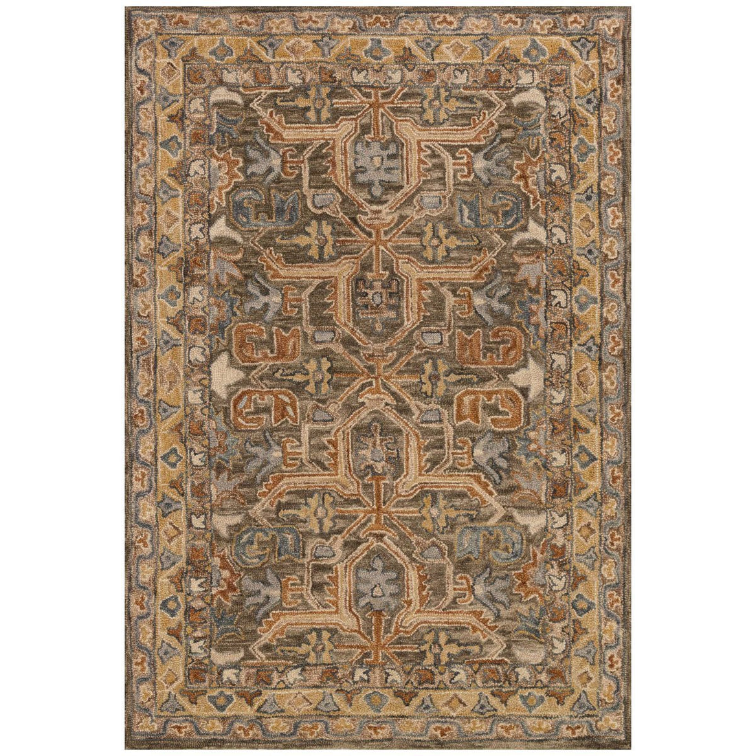 Loloi Victoria VK-01 Walnut and Multi Rug