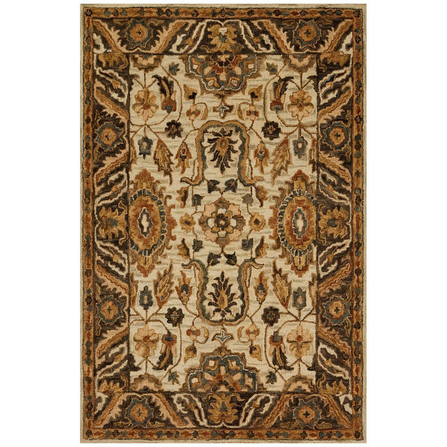 Loloi Victoria VK-02 Ivory and Dark Taupe Rug